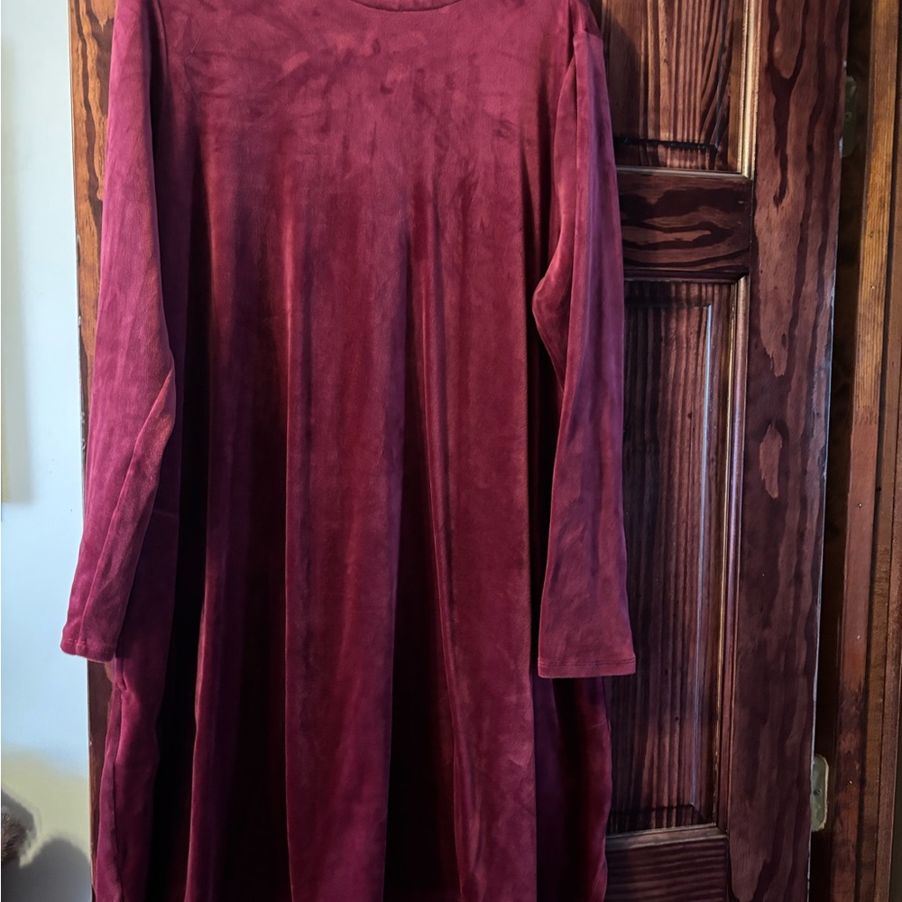 Pure Jill Rich Red Velvet Top